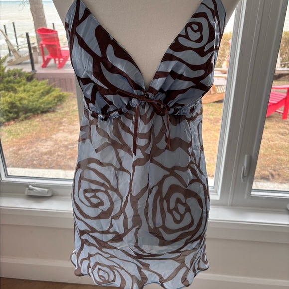 La Senza Rose Print Babydoll Dress 🌹🩵 - Picture 2 of 6